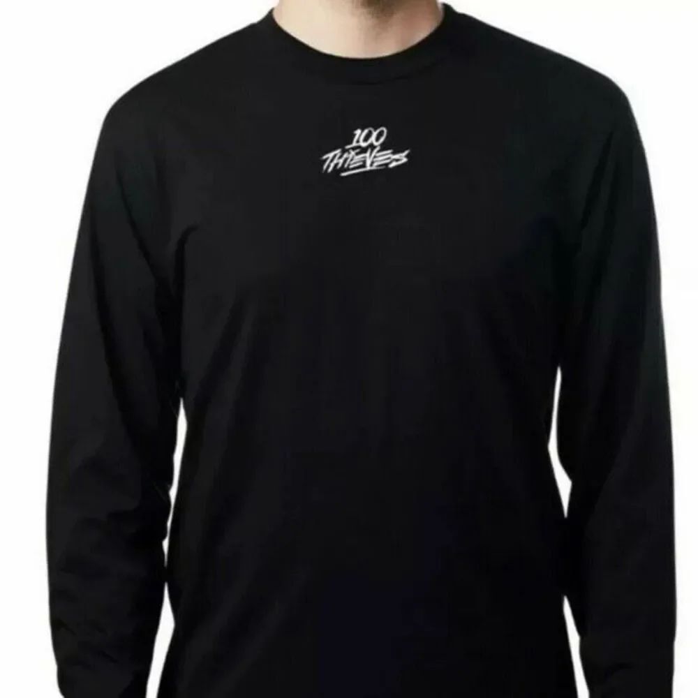 ✨100 Thieves Midnight Long Sleeve Black Sz Medium T-Shirt✨